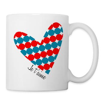 HEART. COUPLE. VALENTINE'S DAY. JUST MARRIED. Bachelorette party. - Mug - white - Right