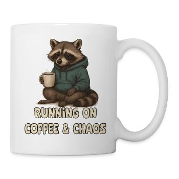 Raccoon with coffee - Mug - white - Right