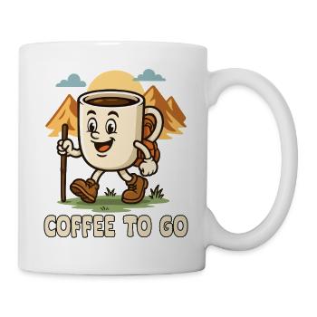 Abenteuerlicher Kaffeetraum Wanderdesign - Tasse - Weiß - Rechts
