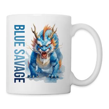 MAJESTÄTISCHER BLAUER DRACHE - Tasse - Weiß - Rechts