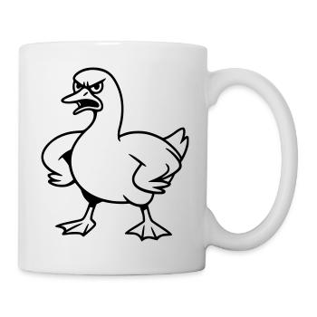 Oie en colère - Mug blanc - blanc - Droite