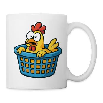 Impression de carton de poulet ludique - Mug blanc - blanc - Droite