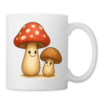 Playful mushroom motifs for children and nature fans - Mug - white - Right