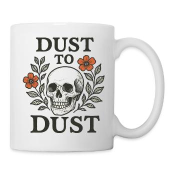 Dust to Dust Skull Floral Design - Mug - white - Right