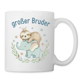 Big Brother Sloth & Elephant - Mug - white - Right