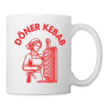 Döner kebab frau - Tasse - Weiß - Rechts