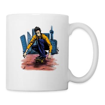 Urban Skate Neon City Rider - Tasse - Weiß - Rechts