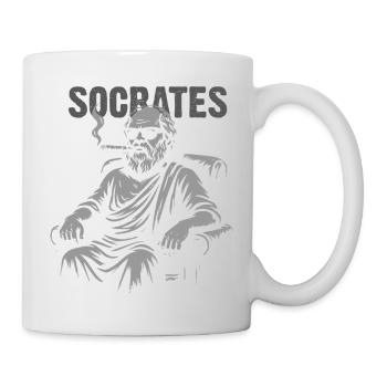 Portrait de Socrate Smoke - Mug blanc - blanc - Droite