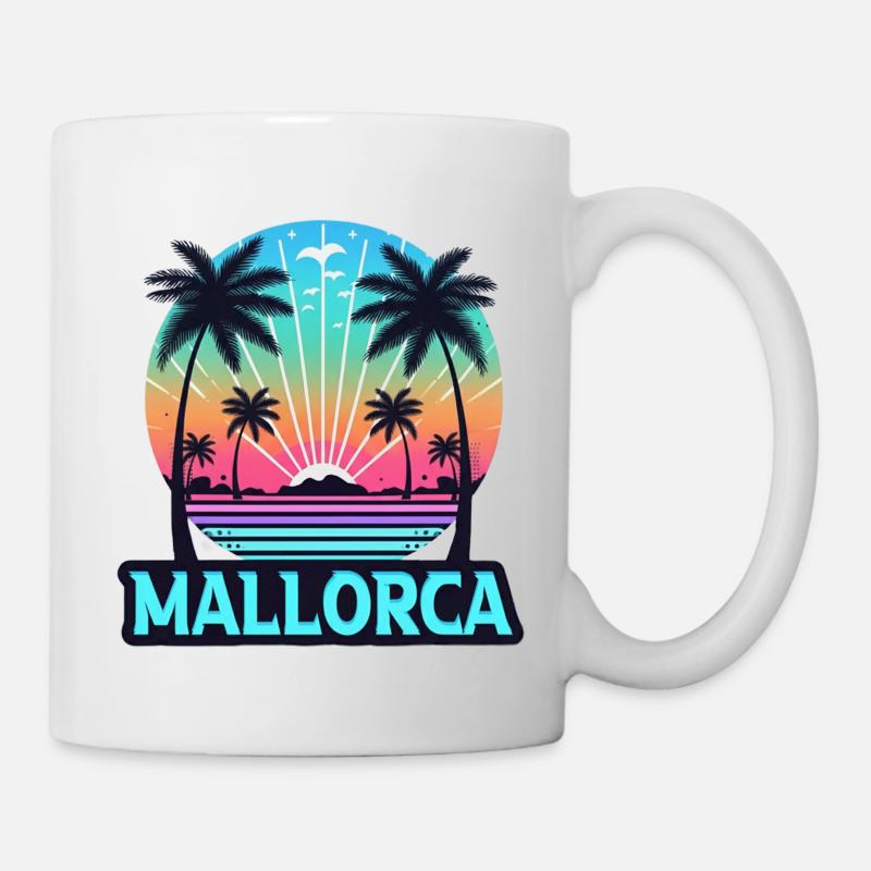 Mallorca Neon Sunset - Mug - white