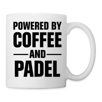 Padel & Kaffee – Propulsés par le café et le padel - Mug blanc - blanc - Droite