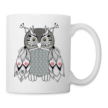  Eule - Tasse - Weiß - Rechts