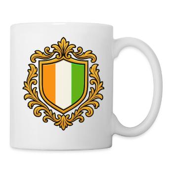 Armoiries ornées de l’Irlande - Mug blanc - blanc - Droite