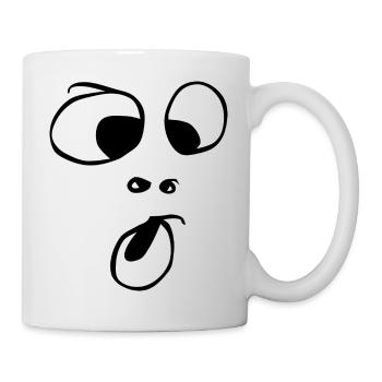 Oh! Visage Fantôme Fantôme Halloween Bande Dessinée - Mug blanc - blanc - Droite