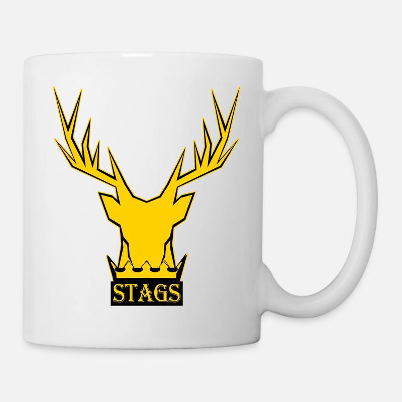 Logo de la couronne de cerf doré - Mug blanc - blanc