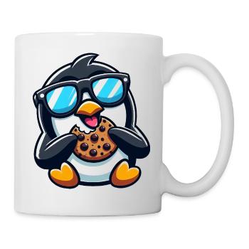 Cute Penguin Cookie Cartoon Dessert Snacking - Mug - white - Right