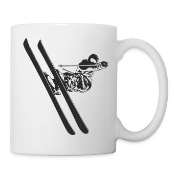 Skifahrer - Tasse - Weiß - Rechts
