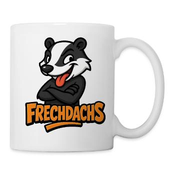 Frechdachs Cartoon Badger Motiv - Tasse - Weiß - Rechts