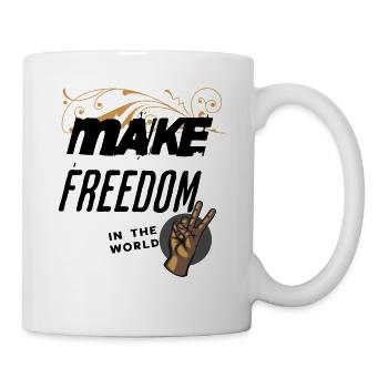 Peace Sign with Floral Ornament - Mug - white - Right