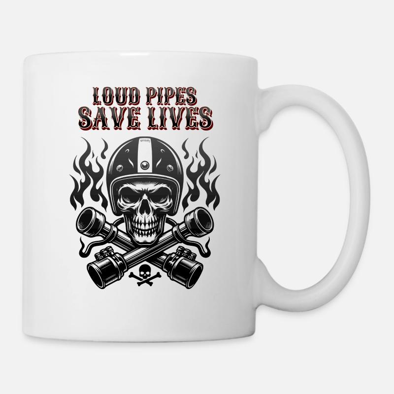 Loud Pipes Save Lives - Mug - white