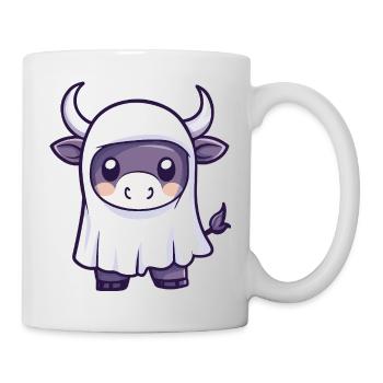 Bull Halloween fantôme - Mug blanc - blanc - Droite