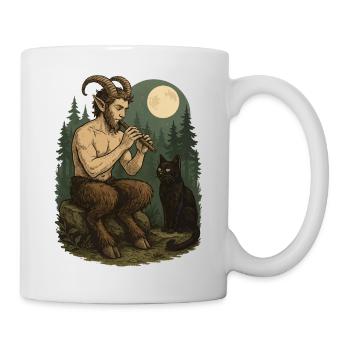 Nachtwald Dämon Flöte Faun - Tasse - Weiß - Rechts