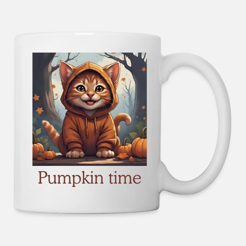Cute Halloween Cat - Mug - white
