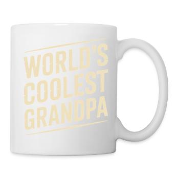 Worlds Coolest Grandpa Opa Spruch Vintage - Tasse - Weiß - Rechts