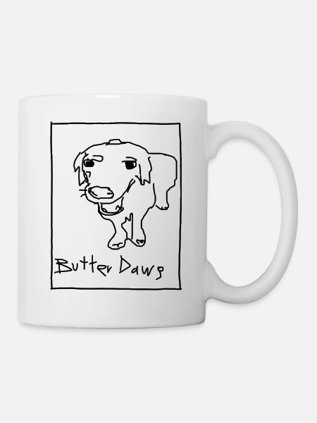 Butterhund (Dawg) - Tasse - Weiß