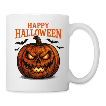 Spooky Pumpkin Happy Halloween Shirt - Mug - white - Right