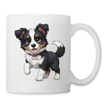 Border Collie Welpe süß - Tasse - Weiß - Rechts