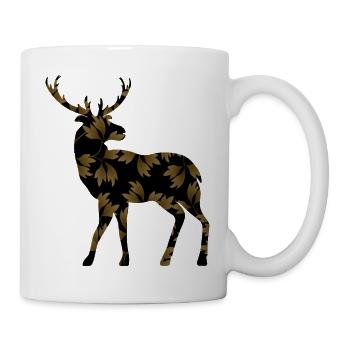 Hirsch - Tasse - Weiß - Rechts