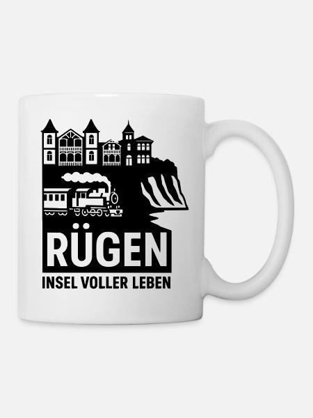 Rügen Insel voller Leben - Tasse - Weiß