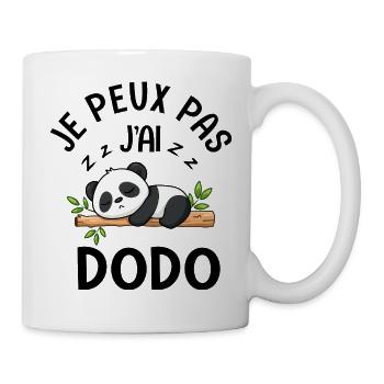 Je peux pas j'ai dodo dormir sieste - Mug blanc - blanc - Droite