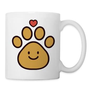 Patte Coeur Joie - Mug blanc - blanc - Droite