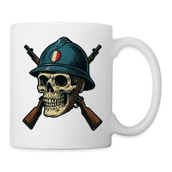 France - Casque de Poilu - Mug blanc - blanc - Droite
