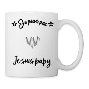 PAPY. PAPA. FÊTE DES PÈRES. BONNE FÊTE PAPA - Mug blanc - blanc - Droite