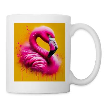 Flamingo - Tasse - Weiß - Rechts