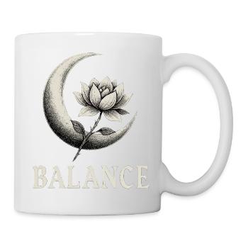 Balance Moon and Lotus Design - Tasse - Weiß - Rechts