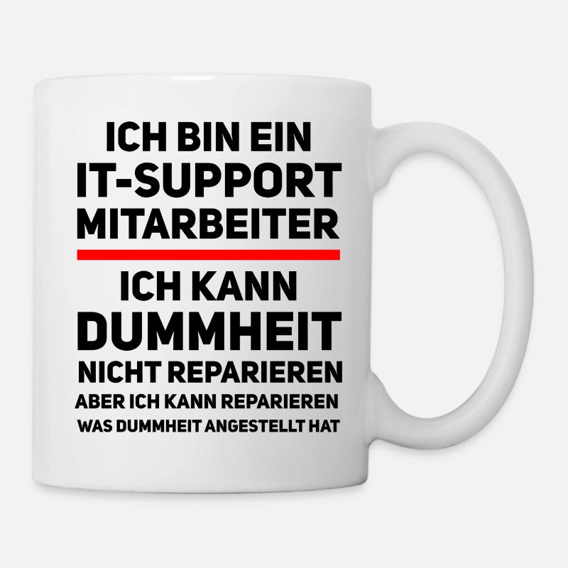 IT Support Humor – I Can't Fix Stupidity - Mug - white