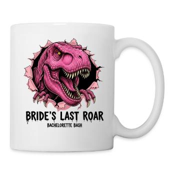 Pinkes T-Rex Durchbruch Braut Party - Tasse - Weiß - Rechts