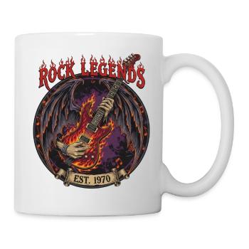 Rock Legenden FeuerGitarre - Tasse - Weiß - Rechts