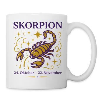 Sternzeichen Skorpion - Tasse - Weiß - Rechts