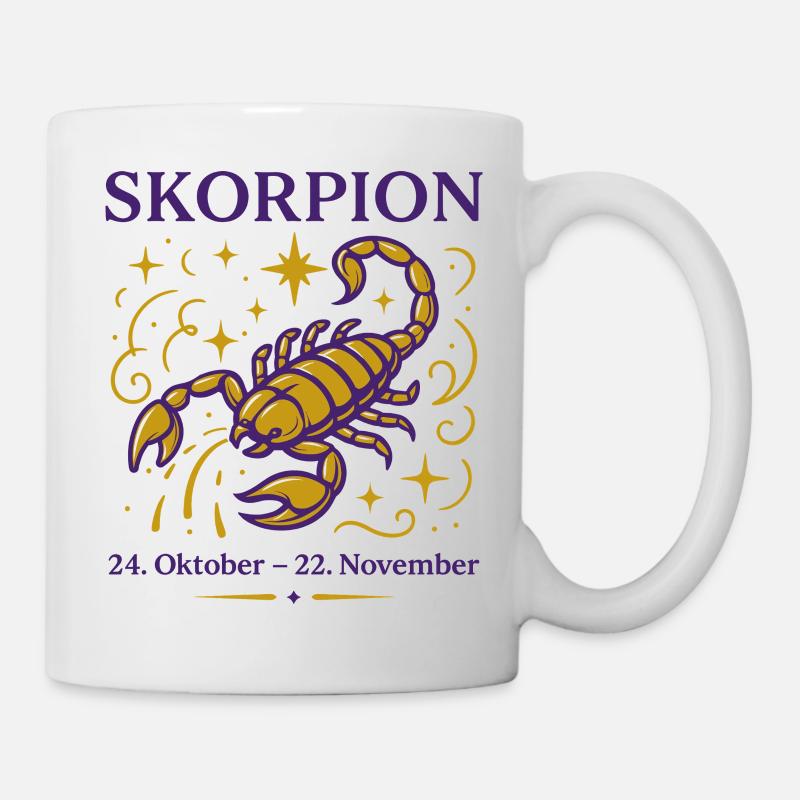 Sternzeichen Skorpion - Tasse - Weiß
