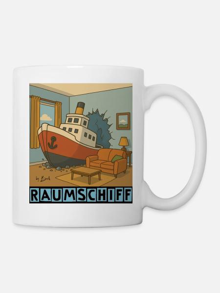 Spaceship by Rico Beck - Mug - white