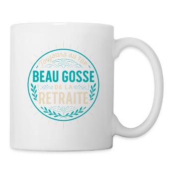 Hübsches Kind Ruhestand - Vintage Abzeichen - Tasse - Weiß - Rechts