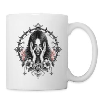 Gothic Flower Rings Portrait - Mug - white - Right