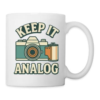 Restez analogique - Mug blanc - blanc - Droite