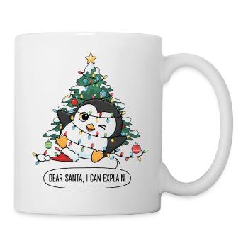 Clumsy Penguin Christmas Tree Fairy Lights - Mug - white - Right