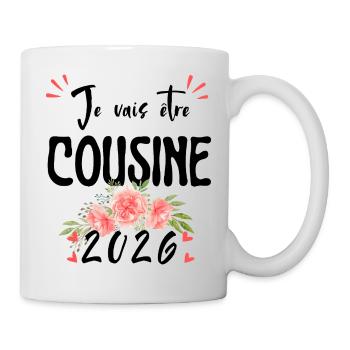 Ich möchte Cousine werden, Ankündigung der Schwangerschaft - Tasse - Weiß - Rechts