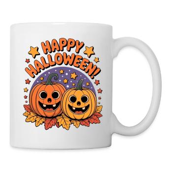 Joyeux Halloween Amis Citrouilles - Mug blanc - blanc - Droite